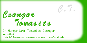 csongor tomasits business card